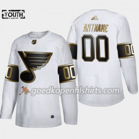 St. Louis Blues Custom Adidas 2019-2020 Golden Edition Wit Authentic Shirt - Kinderen